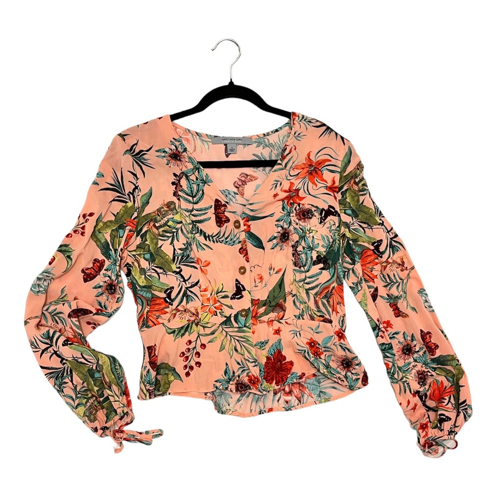 Marc New York Andrew Marc
Women's Pink Floral Button Up Shirt
Long Sleeve Size S